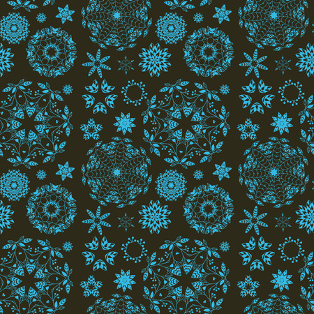 Round ornament seamless patternのイラスト素材