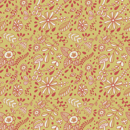 Cute floral seamless vector patternのイラスト素材
