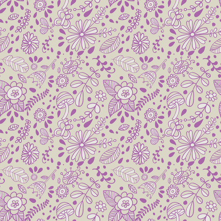 Cute floral seamless vector patternのイラスト素材