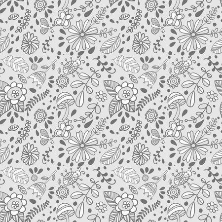 Cute floral seamless vector patternのイラスト素材