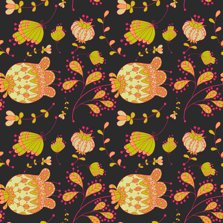 Ornate vector seamless patternのイラスト素材