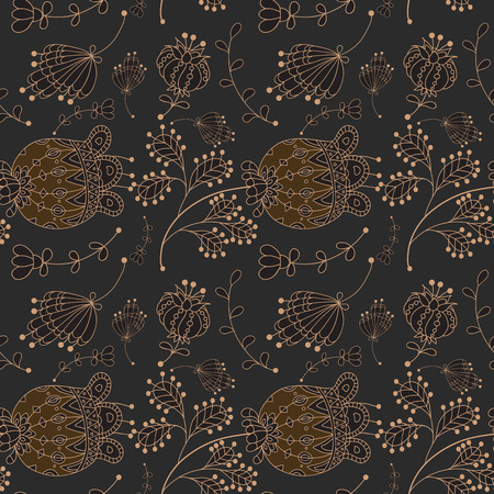Ornate vector seamless patternのイラスト素材