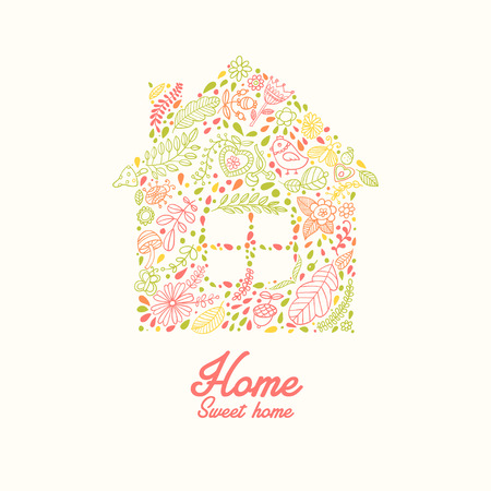 House shaped vector patternのイラスト素材