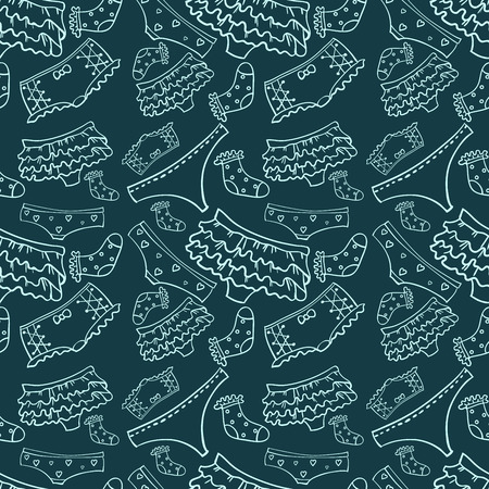Underwear seamless pattern with other pants and socksのイラスト素材