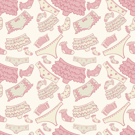 Underwear seamless pattern with other pants and socksの写真素材