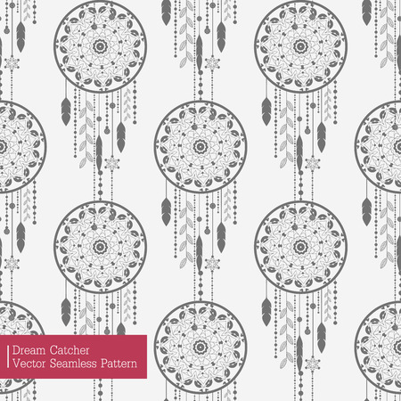 Seamless vector illustration with dream catchers. Vector illustrationのイラスト素材