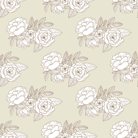 flowers seamless decorative patternのイラスト素材