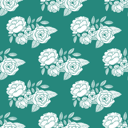 flowers seamless decorative patternの写真素材