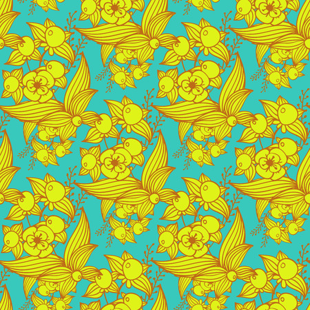 flowers seamless decorative patternの写真素材