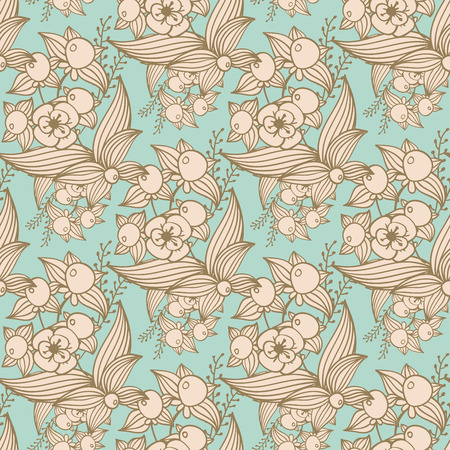 flowers seamless decorative patternの写真素材
