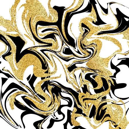 Marbling texture background. Abstract marble luxury design with golden glitter elements.のイラスト素材