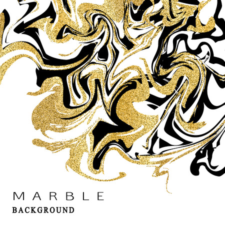 Marbling texture background. Abstract marble luxury design with golden glitter elements.のイラスト素材