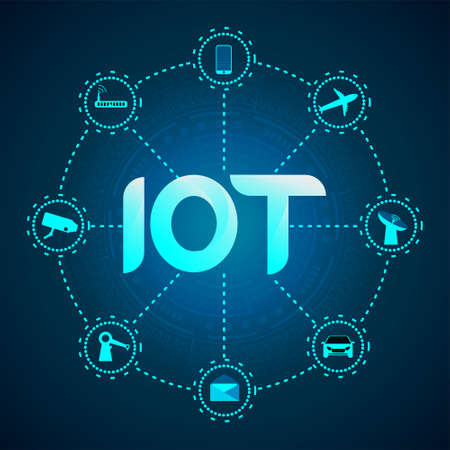 Internet of things or iot  technology concep.のイラスト素材