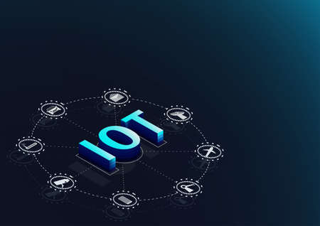 internet of things or iot  technology concep.のイラスト素材