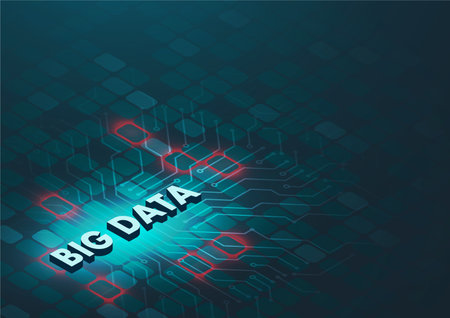 Big data background Vector illustration. Digital technology.のイラスト素材