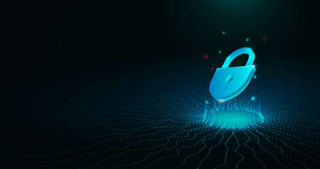 security concept and digital security data network protection.のイラスト素材