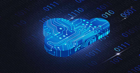 Cloud wallpaper is a system for storing and transmitting large amounts of data that connects data from multiple sources to make it easier to use.のイラスト素材