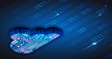 The Internet of Things and Cloud Computing are growing in popularity as a way to send data to the cloud over a high-speed internet connection.のイラスト素材