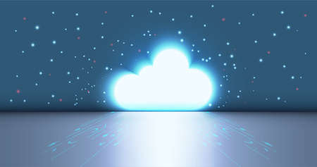 Cloud Computing and Data Linking are both convenient and simple to use in the cloud.のイラスト素材