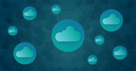 Cloud computing concept. Abstract background. Vector illustration. Eps 10.のイラスト素材