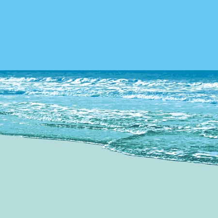 Sunny Beach Backgroundのイラスト素材