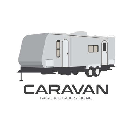 Caravan illustrationのイラスト素材