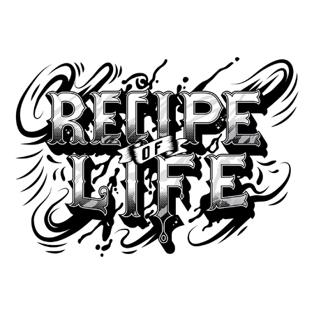 Recipe of Life Typographyのイラスト素材