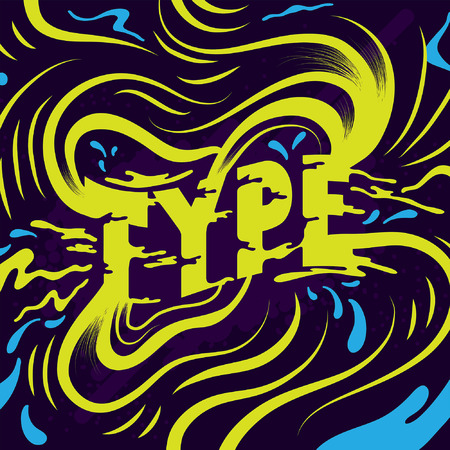 Abstract typography splashのイラスト素材