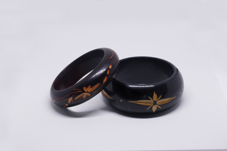 Wood Decoration Braceletの写真素材