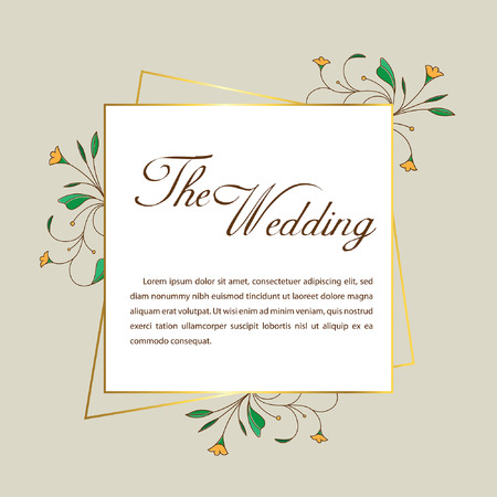 Wedding banner invitationのイラスト素材