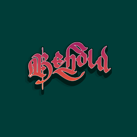 Behold handlettering calligraphyのイラスト素材