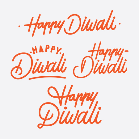 Happy Diwali Handletteringのイラスト素材