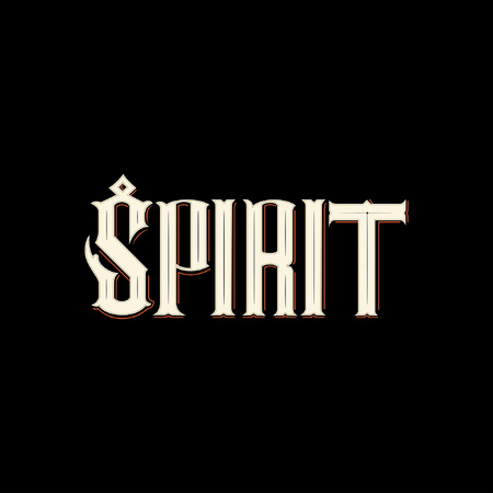 Spirit typography iconのイラスト素材