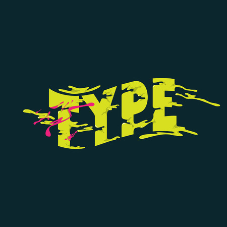 Slime typography splashのイラスト素材