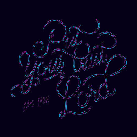 Line handlettering religionのイラスト素材