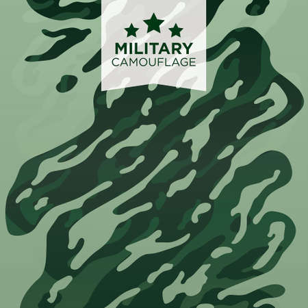 Camouflage seamless pattern. Trendy style camo, repeat print. Vector illustration. Military army green huntingのイラスト素材
