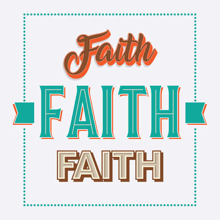 Hand lettering Faith words christian quotesのイラスト素材