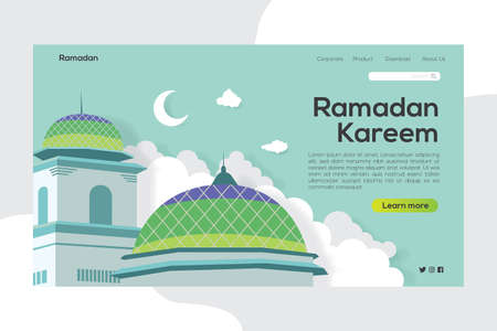 Beautiful Ramadan Kareem conceptのイラスト素材