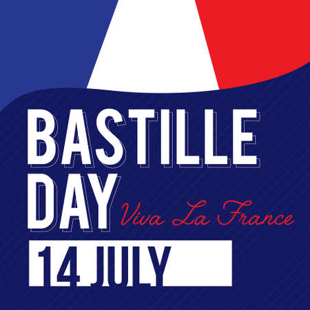 Happy Bastille Day 14 Julyのイラスト素材
