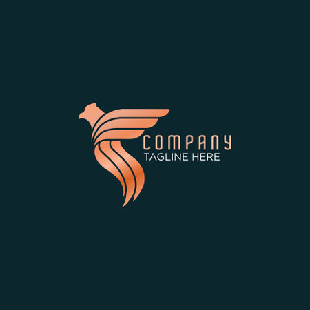 Falcon Eagle Bird Logo Design Template. Creative Eagle Bird Logo Conceptのイラスト素材