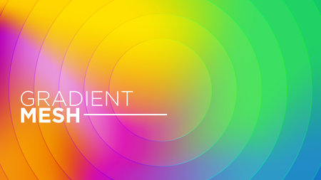 Colorful Gradient Mesh Circle Around Backgroundのイラスト素材