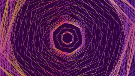 Abstract Trippy Twirl Geometric Hexagon lines background neon gradient colors
