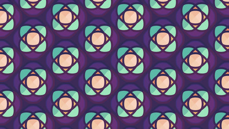 Abstract Seamless Geometric Rounded Pattern Background Design