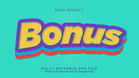 Bonus Discount Sale Text Effect Font Typeのイラスト素材