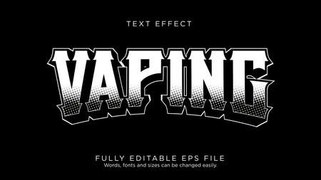 Vaping Logo Text Effect Font Typeのイラスト素材
