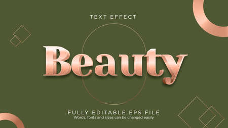 Beauty Serif Text Effect Font Typeのイラスト素材