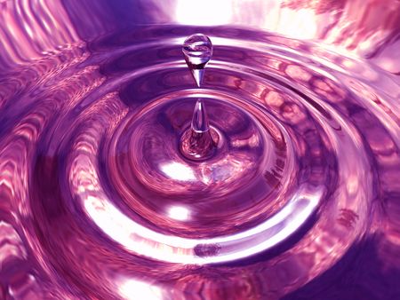 3D generated waterdropの写真素材