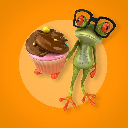 Fun frogの写真素材