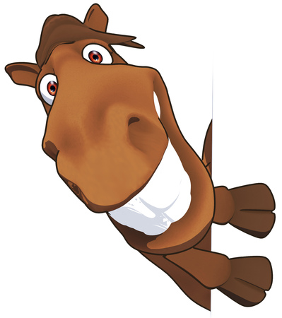 Cartoon horse smilingの写真素材