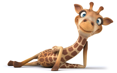 Fun giraffeの写真素材